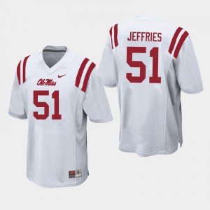 Mens Rebels #51 Eric Jeffries White Stitched Jersey 149766-765