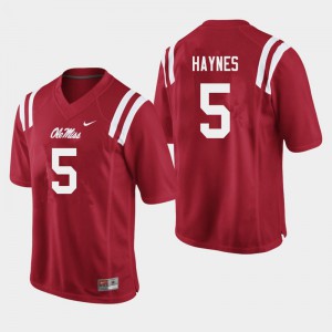 Men's Rebels #5 Jon Haynes Red College Jerseys 951732-185