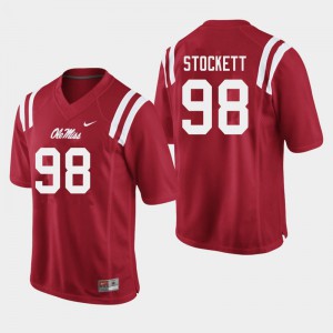 Men's Rebels #98 Lawson Stockett Red Embroidery Jersey 401109-852