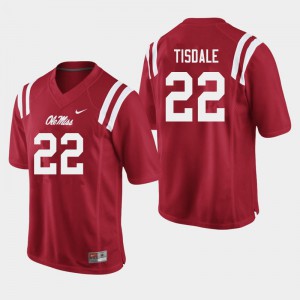 Men University of Mississippi #22 Tariqious Tisdale Red High School Jersey 656655-320