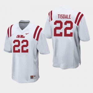 Men Ole Miss #22 Tariqious Tisdale White Stitched Jerseys 612525-812