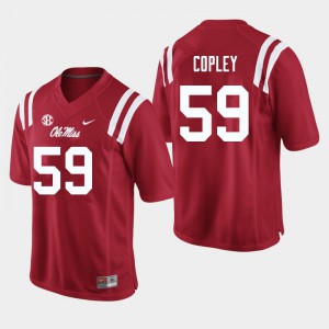 Mens Rebels #59 John Copley Red Official Jersey 131315-307