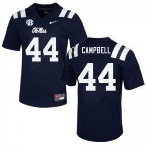 Men's Ole Miss #44 Chance Campbell Navy Stitched Jerseys 987442-440