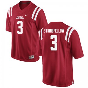 Men University of Mississippi #3 Damoreea Stringfellow Red Player Jerseys 327900-508