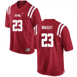Men Rebels #23 Eugene Brazley Red Embroidery Jersey 121623-439