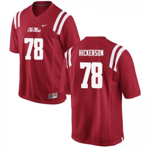 Men's Ole Miss #78 Gene Hickerson Red Player Jerseys 317307-349