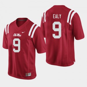 Men Ole Miss #9 Jerrion Ealy Red Stitched Jerseys 240766-522