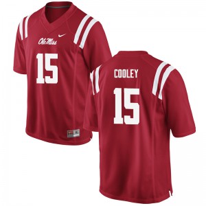 Mens Ole Miss Rebels #15 Octavious Cooley Red College Jersey 402332-717