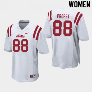 Women Rebels #88 Jack Propst White Stitched Jerseys 473142-244