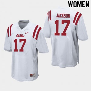 Women Rebels #17 Jadon Jackson White Embroidery Jersey 253504-881