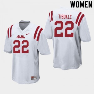Women Ole Miss Rebels #22 Tariqious Tisdale White College Jerseys 526986-949