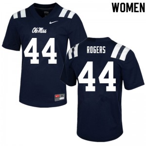 Women's Rebels #44 Payton Rogers Navy Stitch Jersey 699403-339