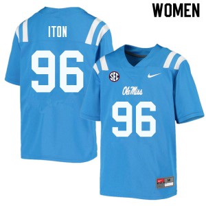 Women's Rebels #96 Isaiah Iton Powder Blue NCAA Jersey 220537-393