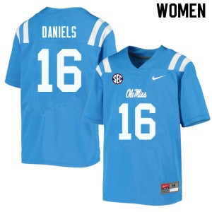 Women's Rebels #16 MJ Daniels Powder Blue High School Jersey 500696-791