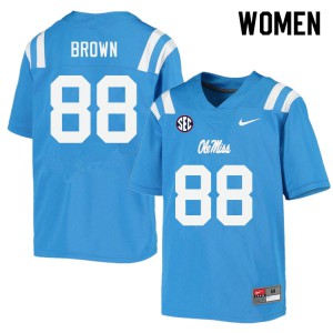 Women's Rebels #88 Bralon Brown Powder Blue Stitched Jerseys 719233-478