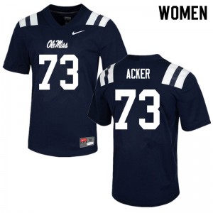 Women Rebels #73 Eli Acker Navy Alumni Jerseys 882755-159
