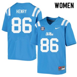 Women's Rebels #86 JJ Henry Powder Blue NCAA Jerseys 372527-551