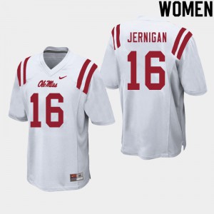 Women's Rebels #16 Jordan Jernigan White Stitched Jerseys 223008-835