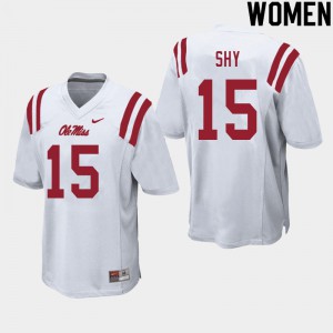 Women University of Mississippi #15 Sellers Shy White College Jerseys 315517-371