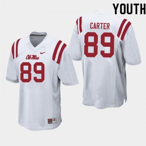 Youth Rebels #89 Jacob Carter White Official Jerseys 189742-203