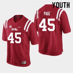 Youth Rebels #45 Fred Page Red Player Jersey 272003-100