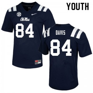 Youth Rebels #84 Qua Davis Navy High School Jerseys 782825-904
