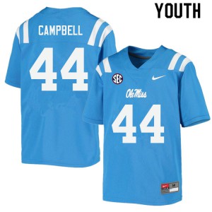 Youth University of Mississippi #44 Chance Campbell Powder Blue Alumni Jerseys 580448-858