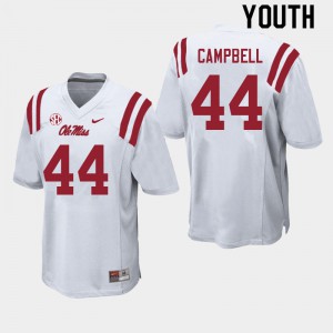Youth University of Mississippi #44 Chance Campbell White Alumni Jersey 499543-700