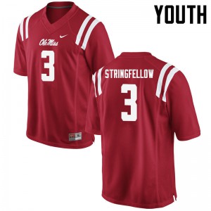 Youth Rebels #3 Damoreea Stringfellow Red University Jerseys 405941-808