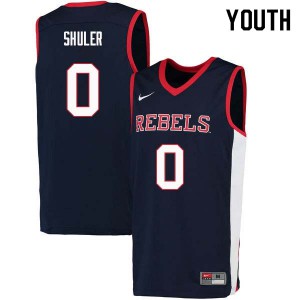 Youth Ole Miss #0 Devontae Shuler Navy College Jersey 437343-272
