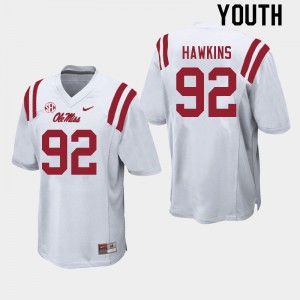 Youth Rebels #92 JJ Hawkins White College Jersey 719900-706