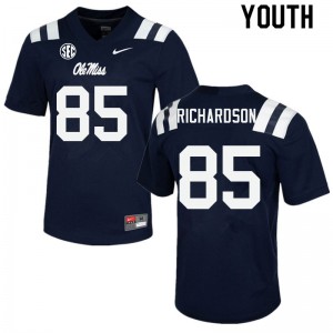 Youth Rebels #85 Jamar Richardson Navy Player Jerseys 734962-757