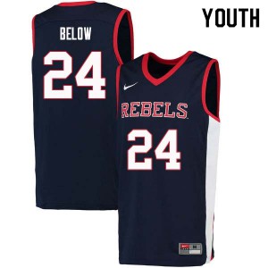 Youth Rebels #24 Lane Below Navy University Jersey 868100-883