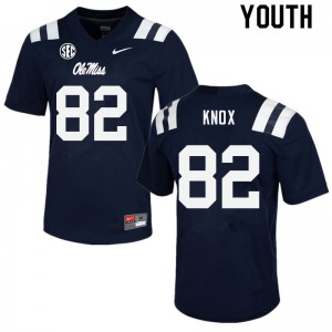 Youth Rebels #82 Luke Knox Navy College Jerseys 952759-107