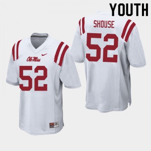 Youth Rebels #52 Luke Shouse White NCAA Jersey 467275-280