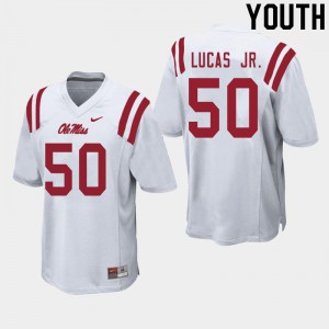 Youth Rebels #50 Patrick Lucas Jr. White Official Jersey 854571-727