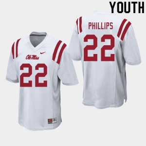 Youth Rebels #22 Scottie Phillips White Official Jersey 730224-436